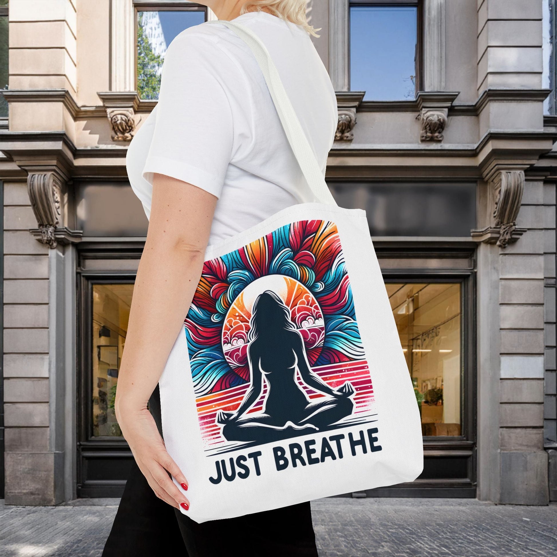 Just Breathe Meditation Tote Bag - EternalAscension