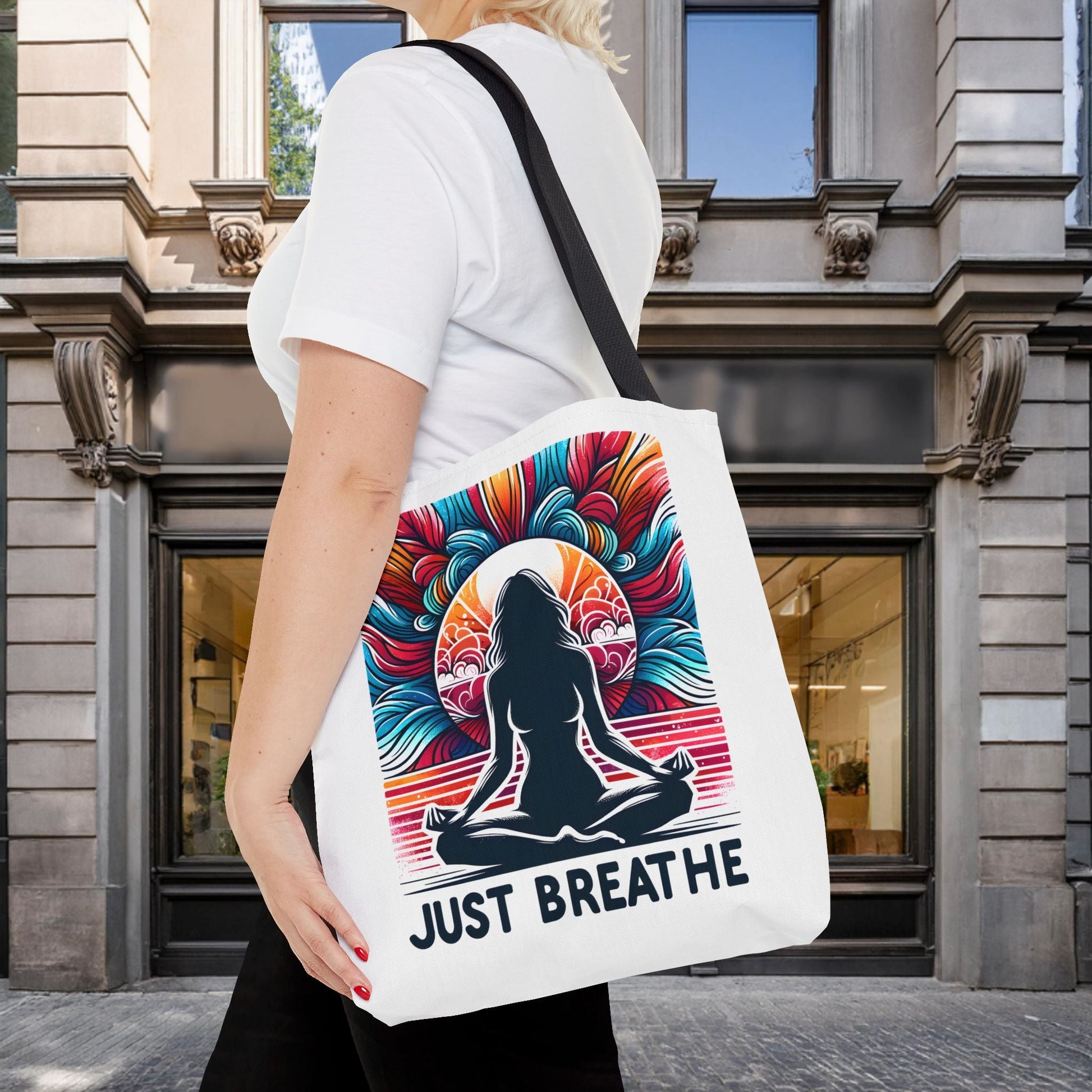 Just Breathe Meditation Tote Bag - EternalAscension