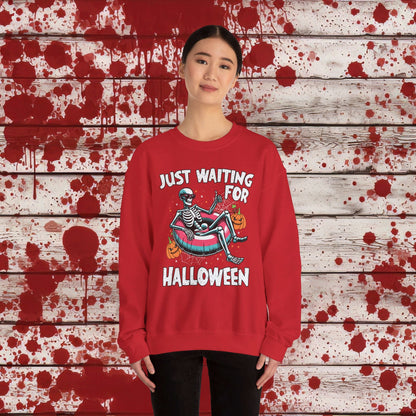 🎃Just Waiting for Halloween 👻 Unisex Heavy Blend™ Crewneck Sweatshirt - EternalAscension