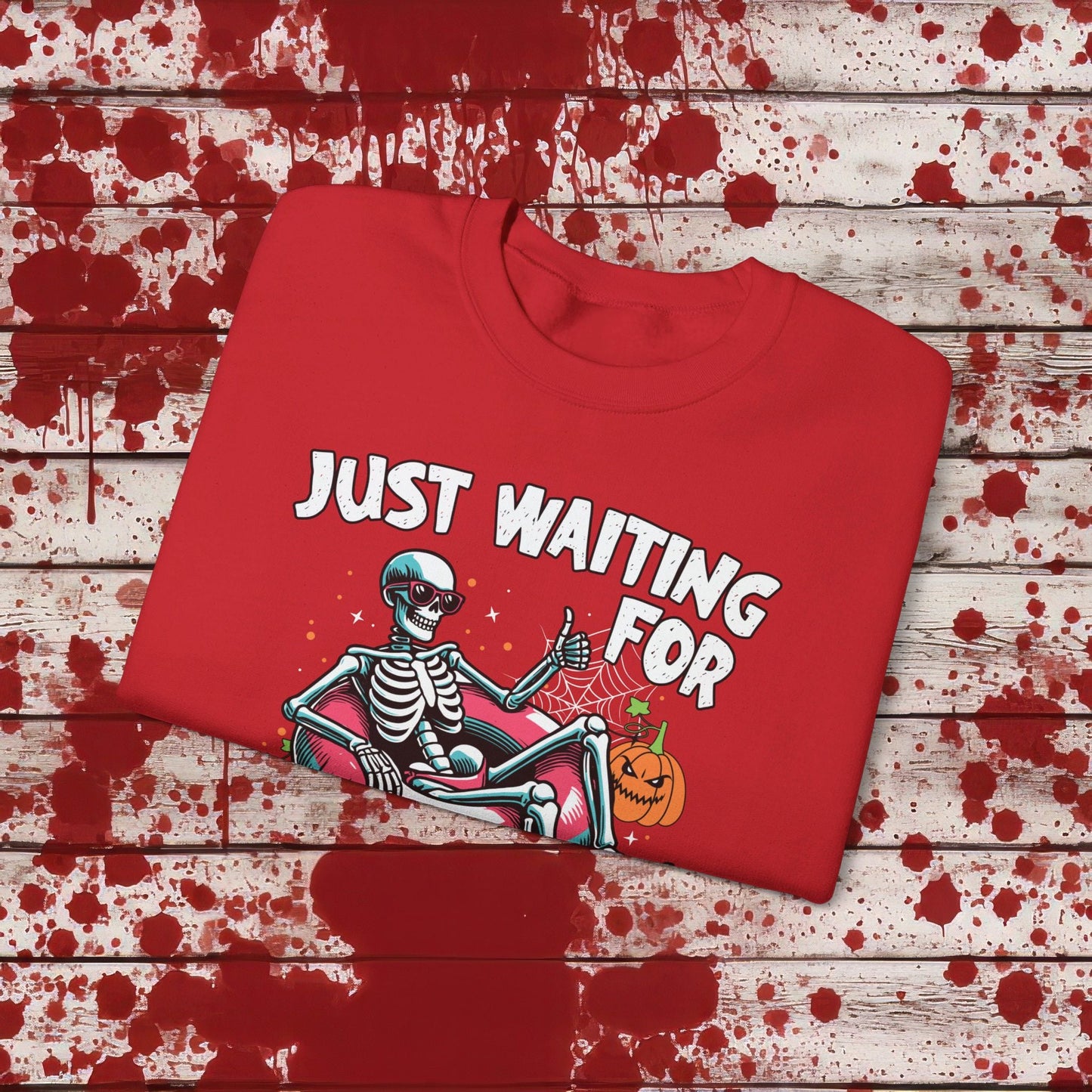🎃Just Waiting for Halloween 👻 Unisex Heavy Blend™ Crewneck Sweatshirt - EternalAscension