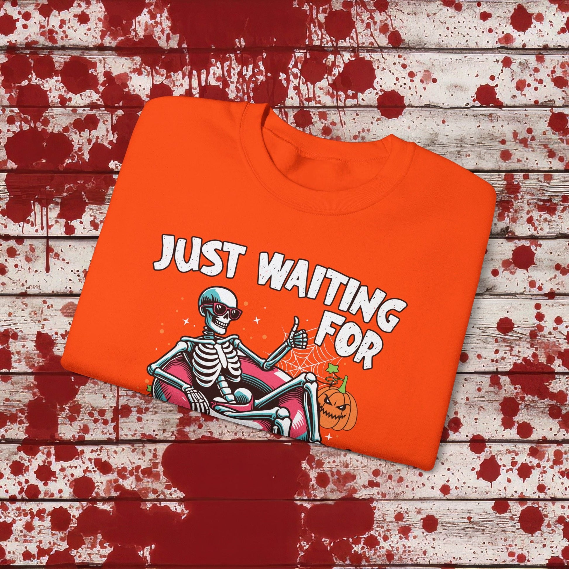 🎃Just Waiting for Halloween 👻 Unisex Heavy Blend™ Crewneck Sweatshirt - EternalAscension