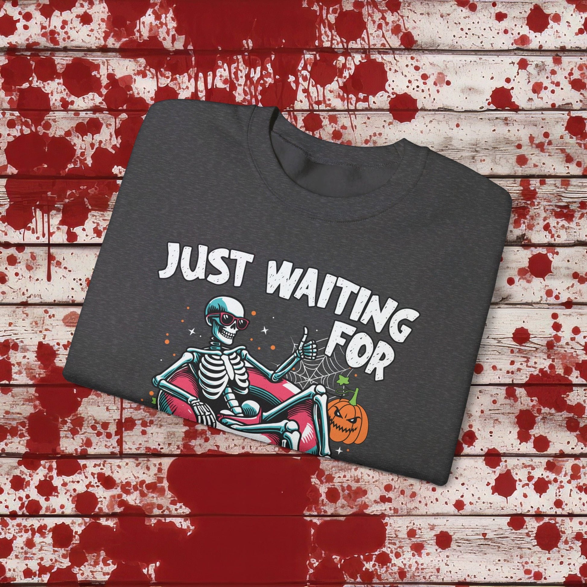 🎃Just Waiting for Halloween 👻 Unisex Heavy Blend™ Crewneck Sweatshirt - EternalAscension