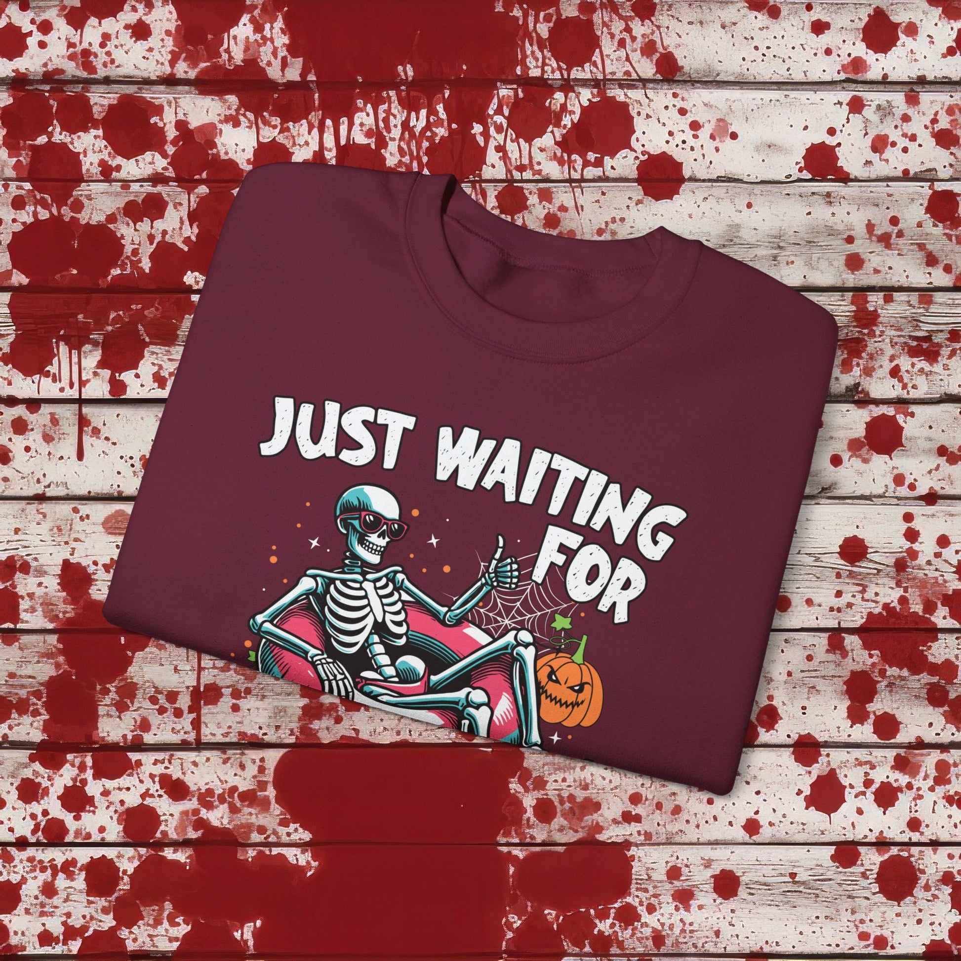 🎃Just Waiting for Halloween 👻 Unisex Heavy Blend™ Crewneck Sweatshirt - EternalAscension