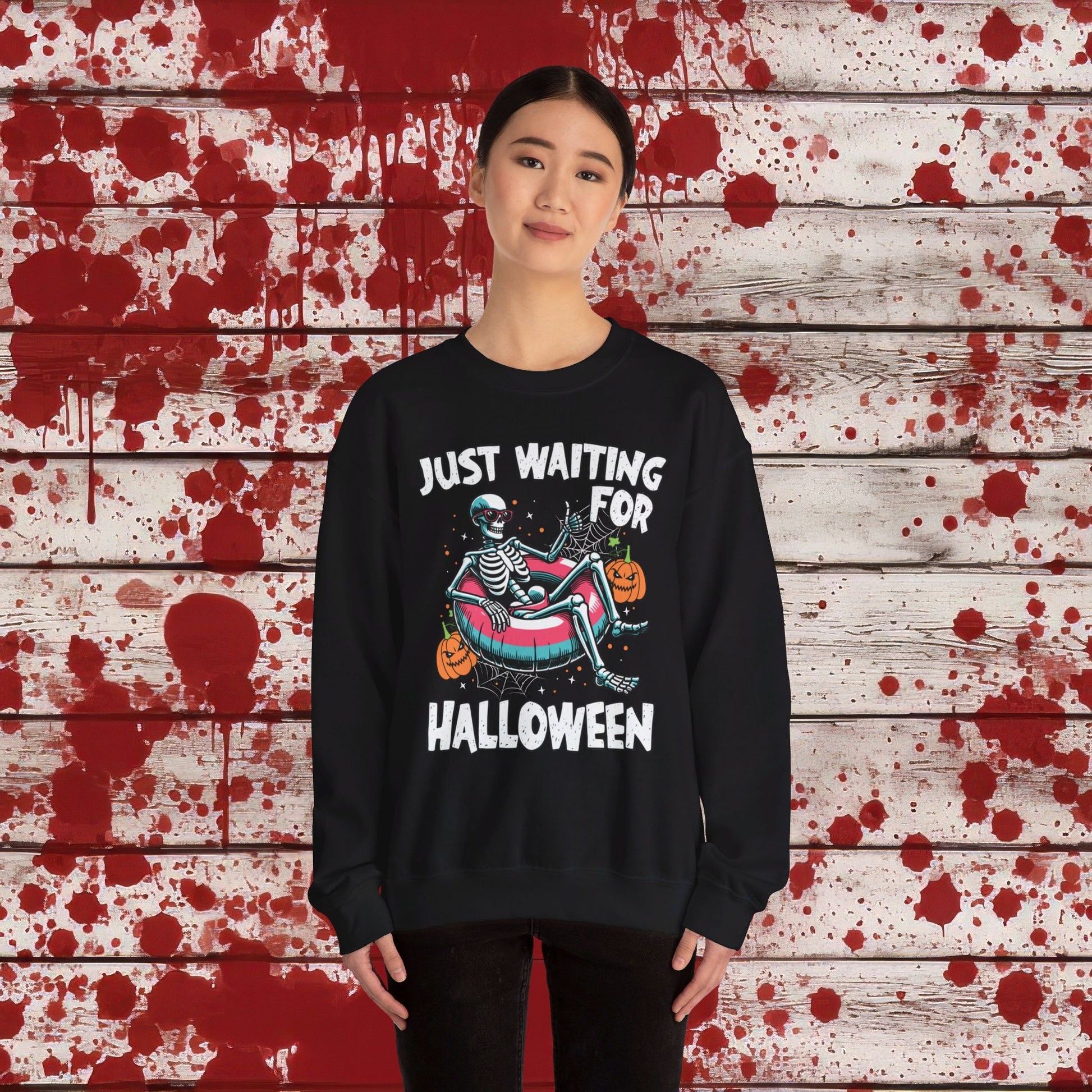 🎃Just Waiting for Halloween 👻 Unisex Heavy Blend™ Crewneck Sweatshirt - EternalAscension