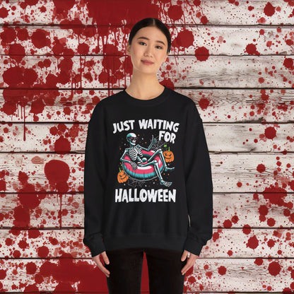 🎃Just Waiting for Halloween 👻 Unisex Heavy Blend™ Crewneck Sweatshirt - EternalAscension
