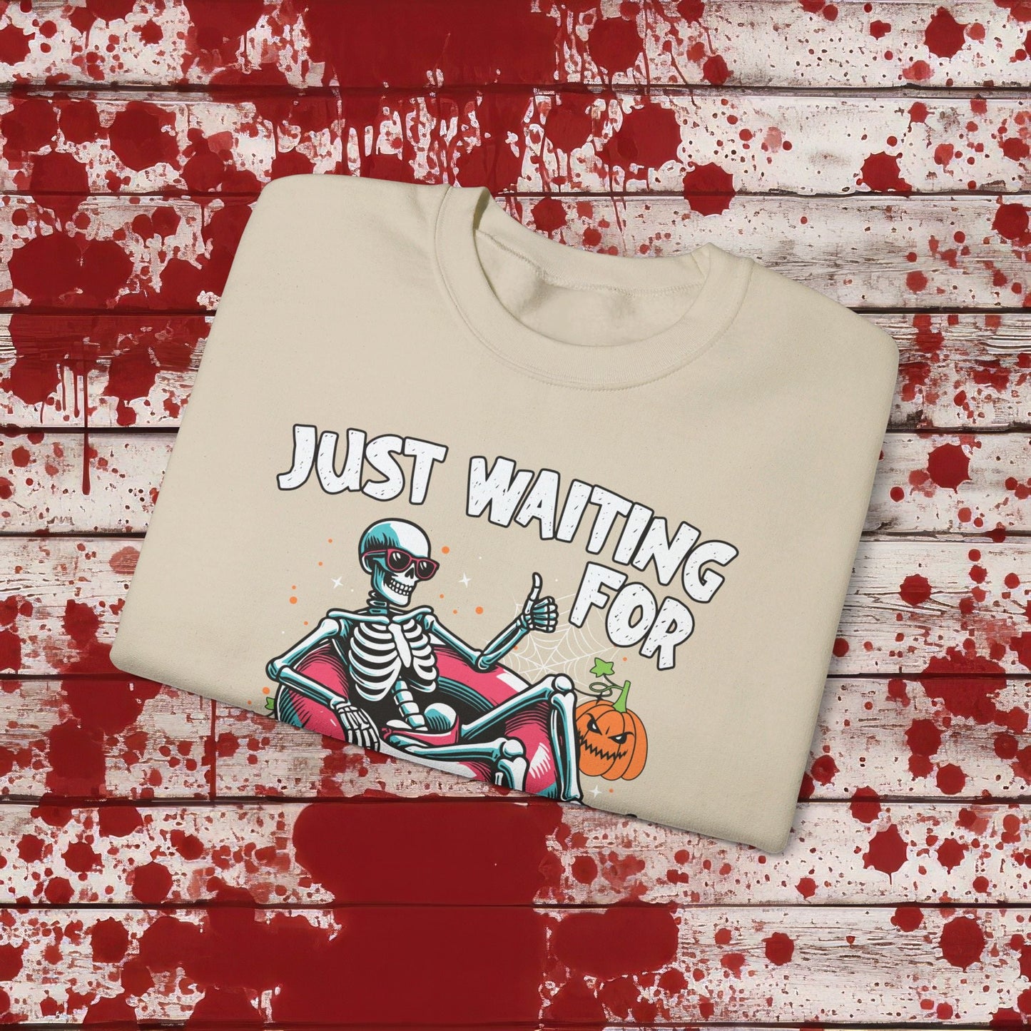 🎃Just Waiting for Halloween 👻 Unisex Heavy Blend™ Crewneck Sweatshirt - EternalAscension