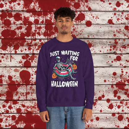 🎃Just Waiting for Halloween 👻 Unisex Heavy Blend™ Crewneck Sweatshirt - EternalAscension