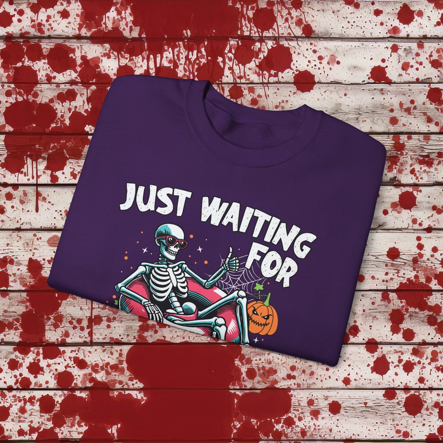 🎃Just Waiting for Halloween 👻 Unisex Heavy Blend™ Crewneck Sweatshirt - EternalAscension