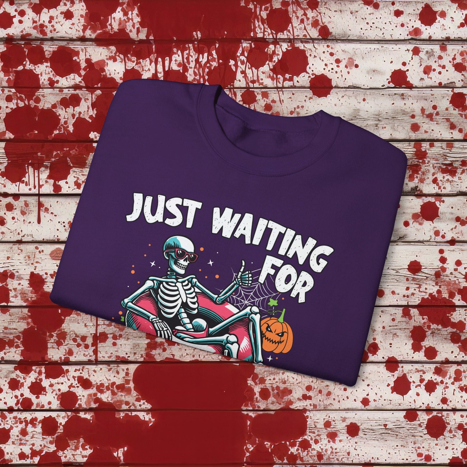 🎃Just Waiting for Halloween 👻 Unisex Heavy Blend™ Crewneck Sweatshirt - EternalAscension