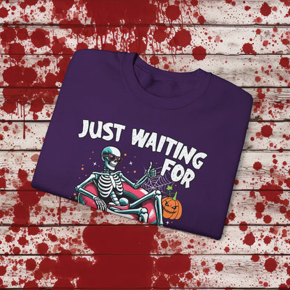 🎃Just Waiting for Halloween 👻 Unisex Heavy Blend™ Crewneck Sweatshirt - EternalAscension