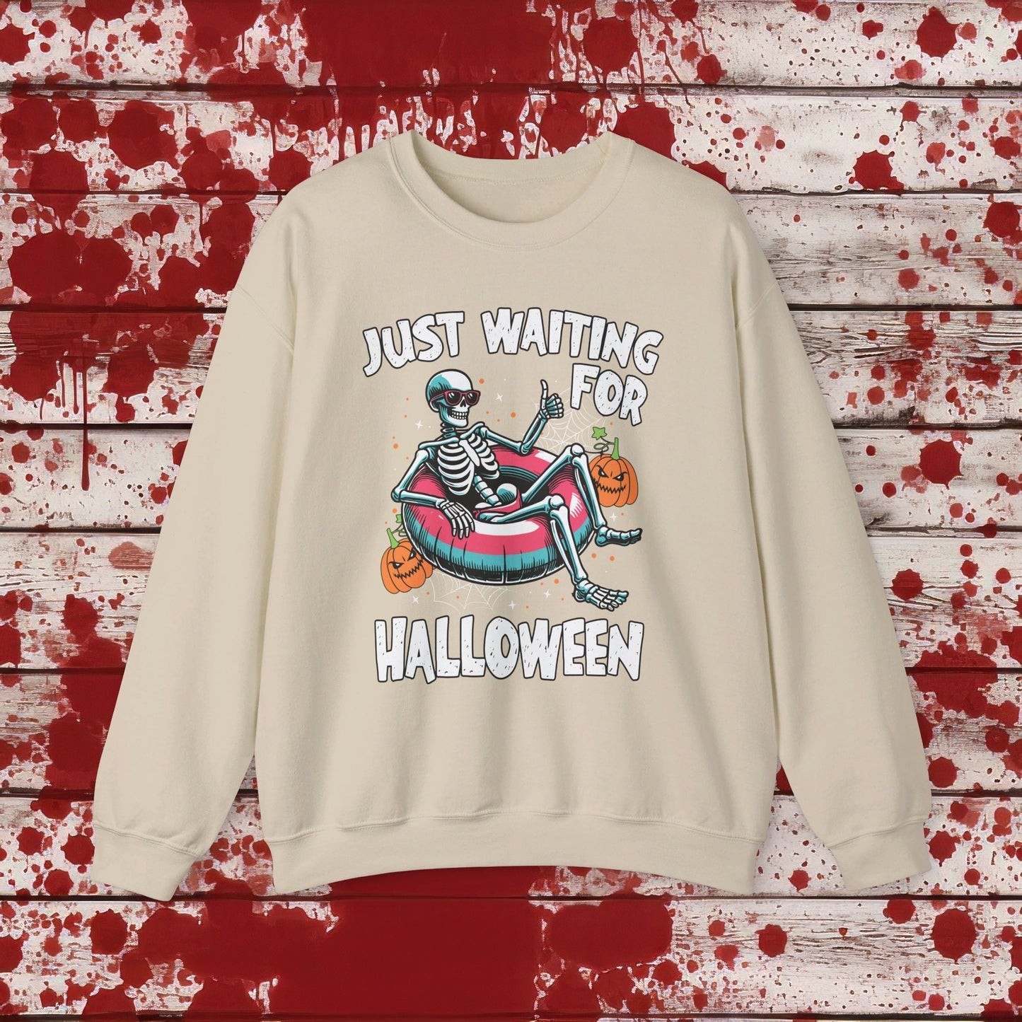 🎃Just Waiting for Halloween 👻 Unisex Heavy Blend™ Crewneck Sweatshirt - EternalAscension