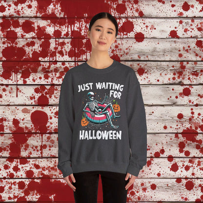 🎃Just Waiting for Halloween 👻 Unisex Heavy Blend™ Crewneck Sweatshirt - EternalAscension