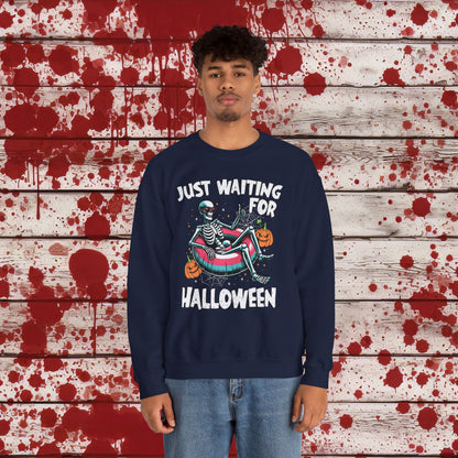 🎃Just Waiting for Halloween 👻 Unisex Heavy Blend™ Crewneck Sweatshirt - EternalAscension