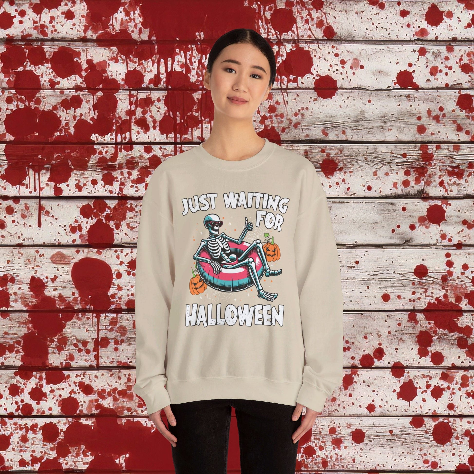 🎃Just Waiting for Halloween 👻 Unisex Heavy Blend™ Crewneck Sweatshirt - EternalAscension