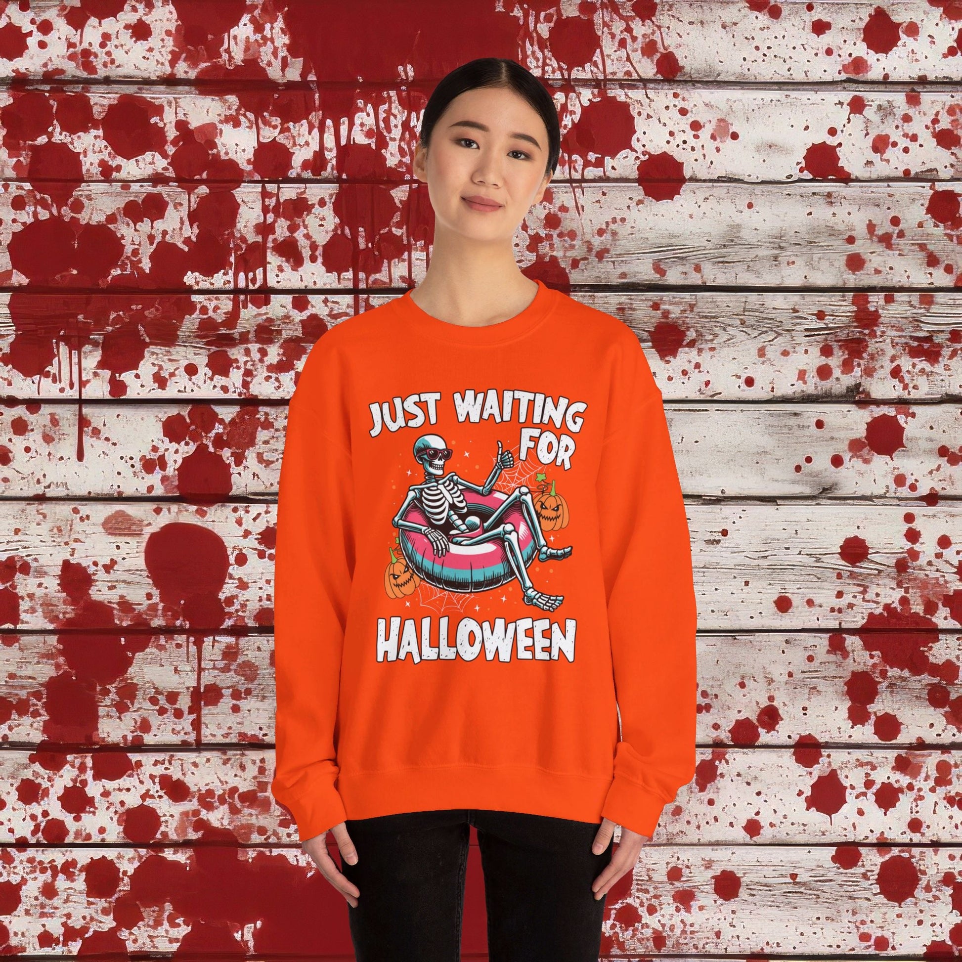 🎃Just Waiting for Halloween 👻 Unisex Heavy Blend™ Crewneck Sweatshirt - EternalAscension