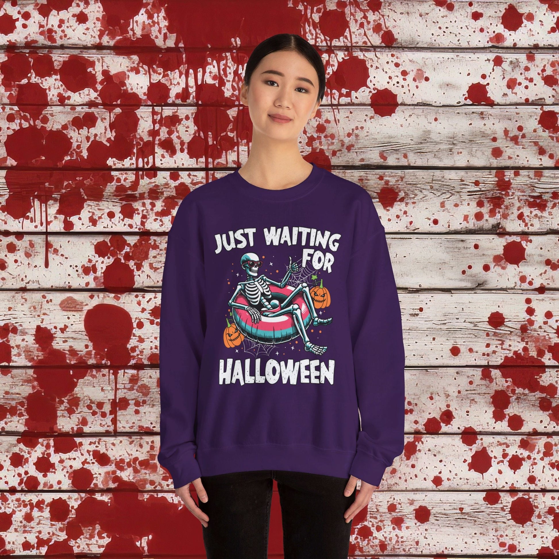 🎃Just Waiting for Halloween 👻 Unisex Heavy Blend™ Crewneck Sweatshirt - EternalAscension