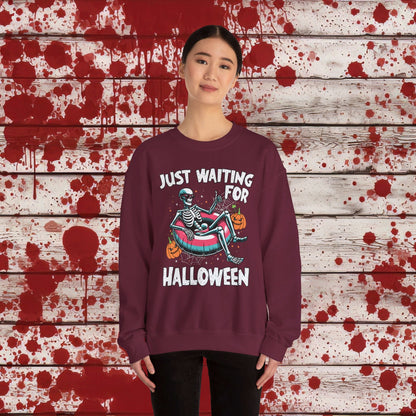 🎃Just Waiting for Halloween 👻 Unisex Heavy Blend™ Crewneck Sweatshirt - EternalAscension