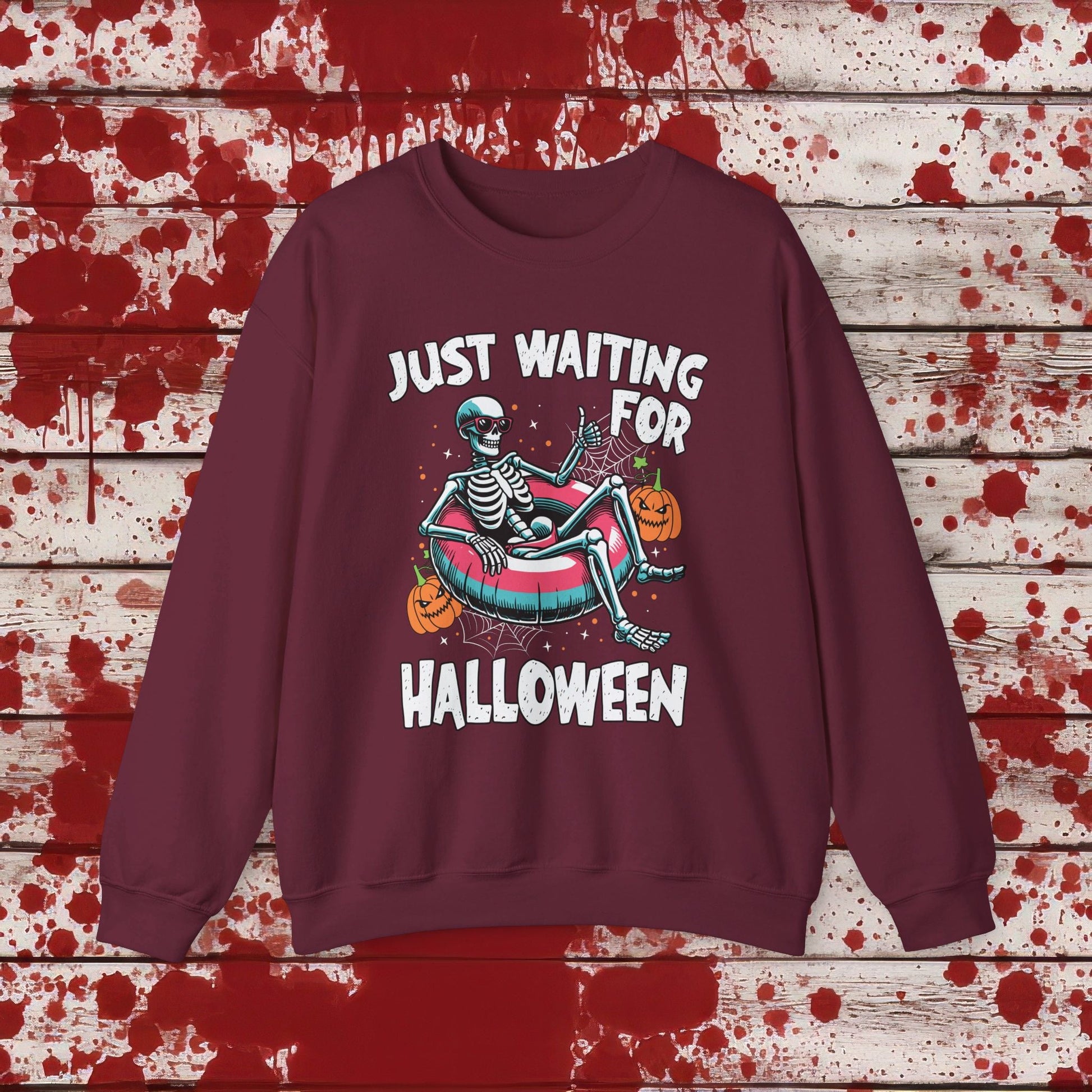 🎃Just Waiting for Halloween 👻 Unisex Heavy Blend™ Crewneck Sweatshirt - EternalAscension