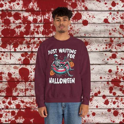 🎃Just Waiting for Halloween 👻 Unisex Heavy Blend™ Crewneck Sweatshirt - EternalAscension