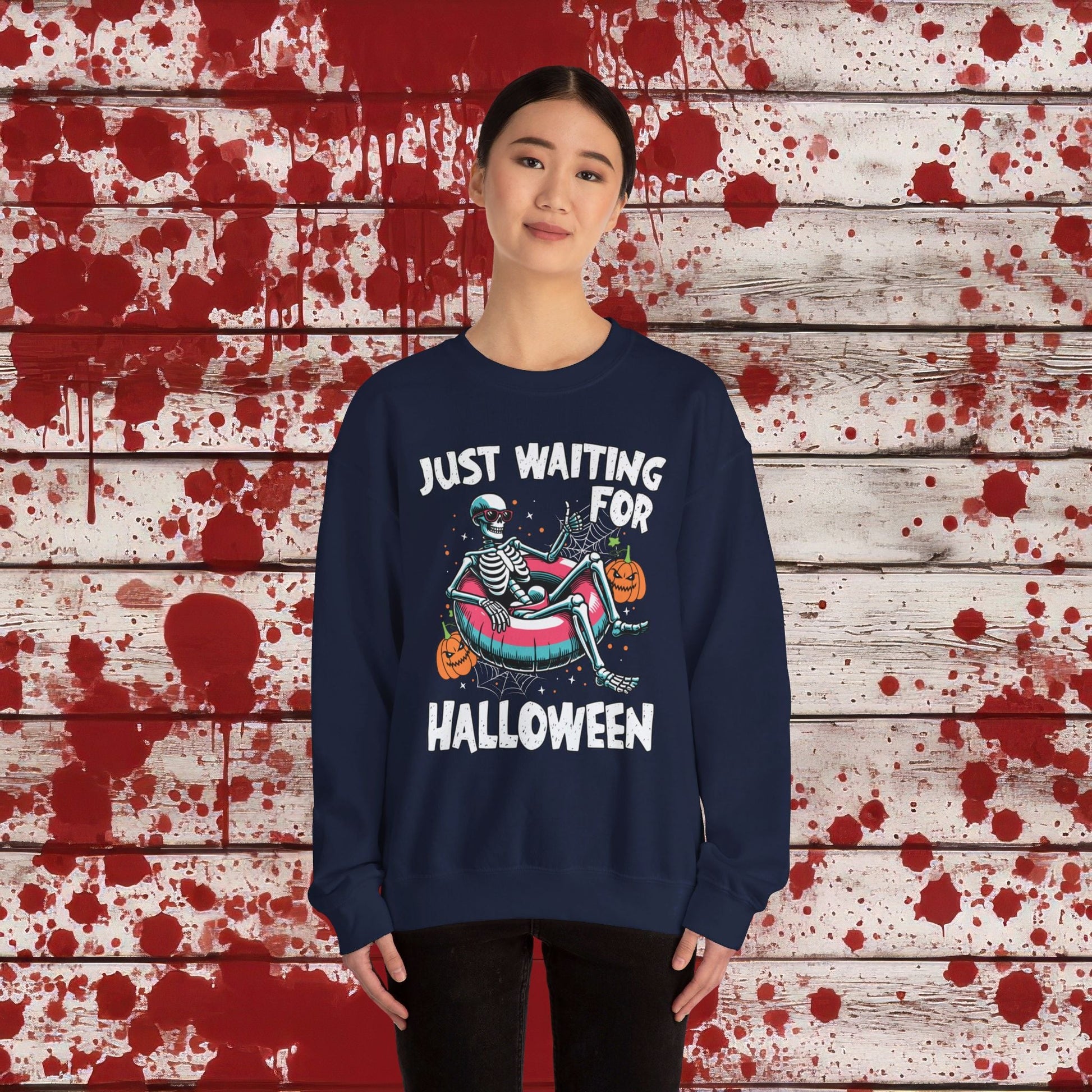 🎃Just Waiting for Halloween 👻 Unisex Heavy Blend™ Crewneck Sweatshirt - EternalAscension