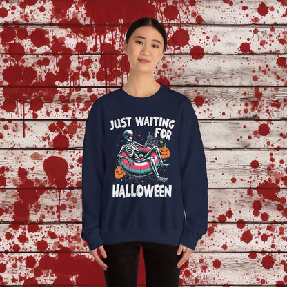 🎃Just Waiting for Halloween 👻 Unisex Heavy Blend™ Crewneck Sweatshirt - EternalAscension