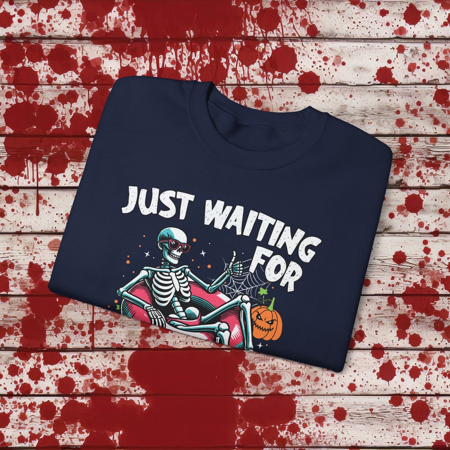 🎃Just Waiting for Halloween 👻 Unisex Heavy Blend™ Crewneck Sweatshirt - EternalAscension