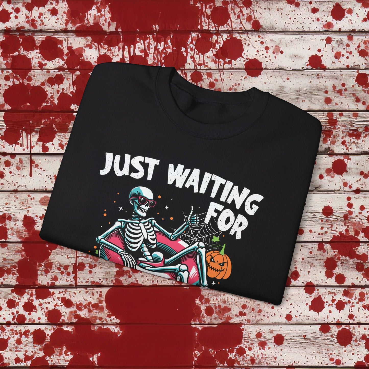 🎃Just Waiting for Halloween 👻 Unisex Heavy Blend™ Crewneck Sweatshirt - EternalAscension