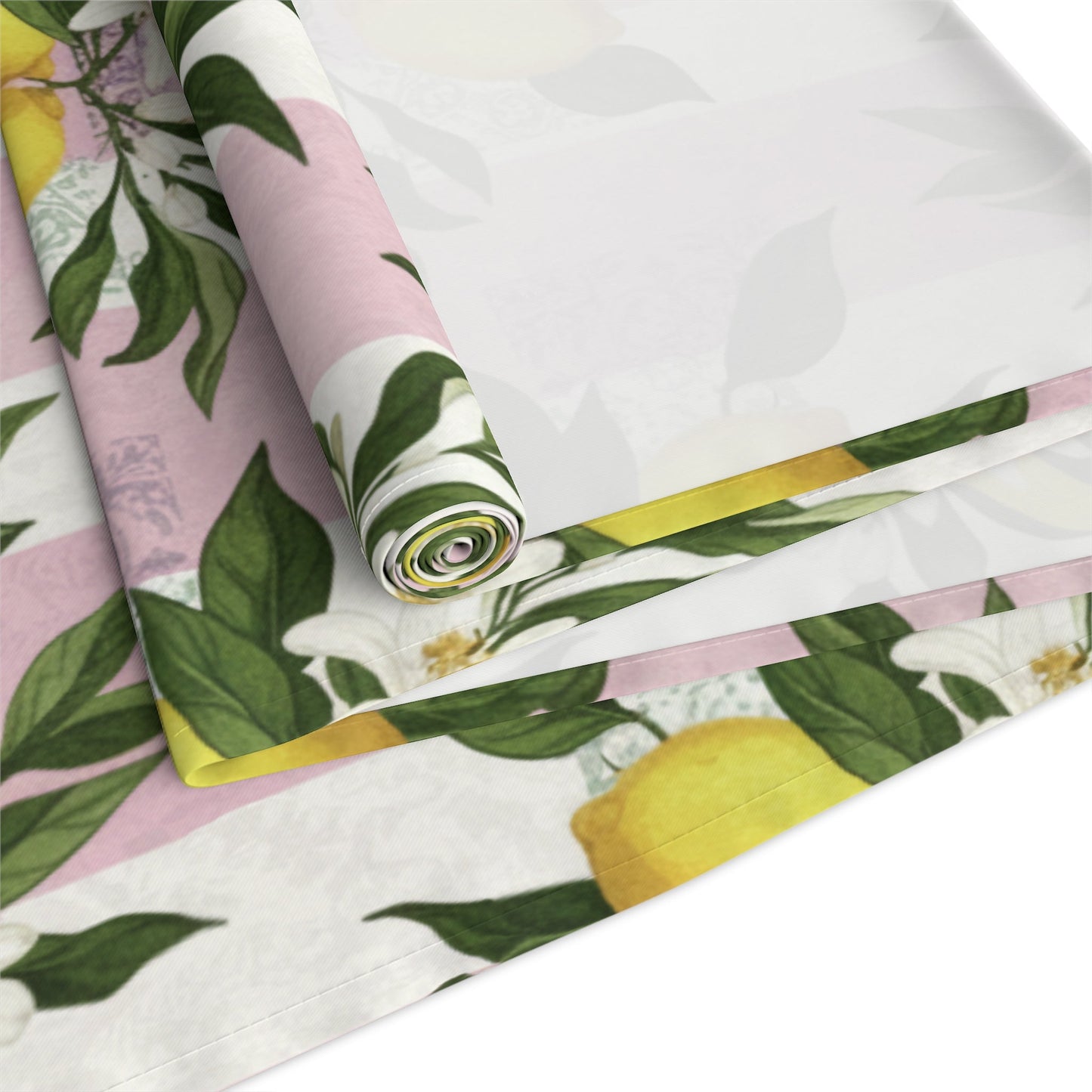 Lemon Branches Pink Pattern Table Runner - EternalAscension