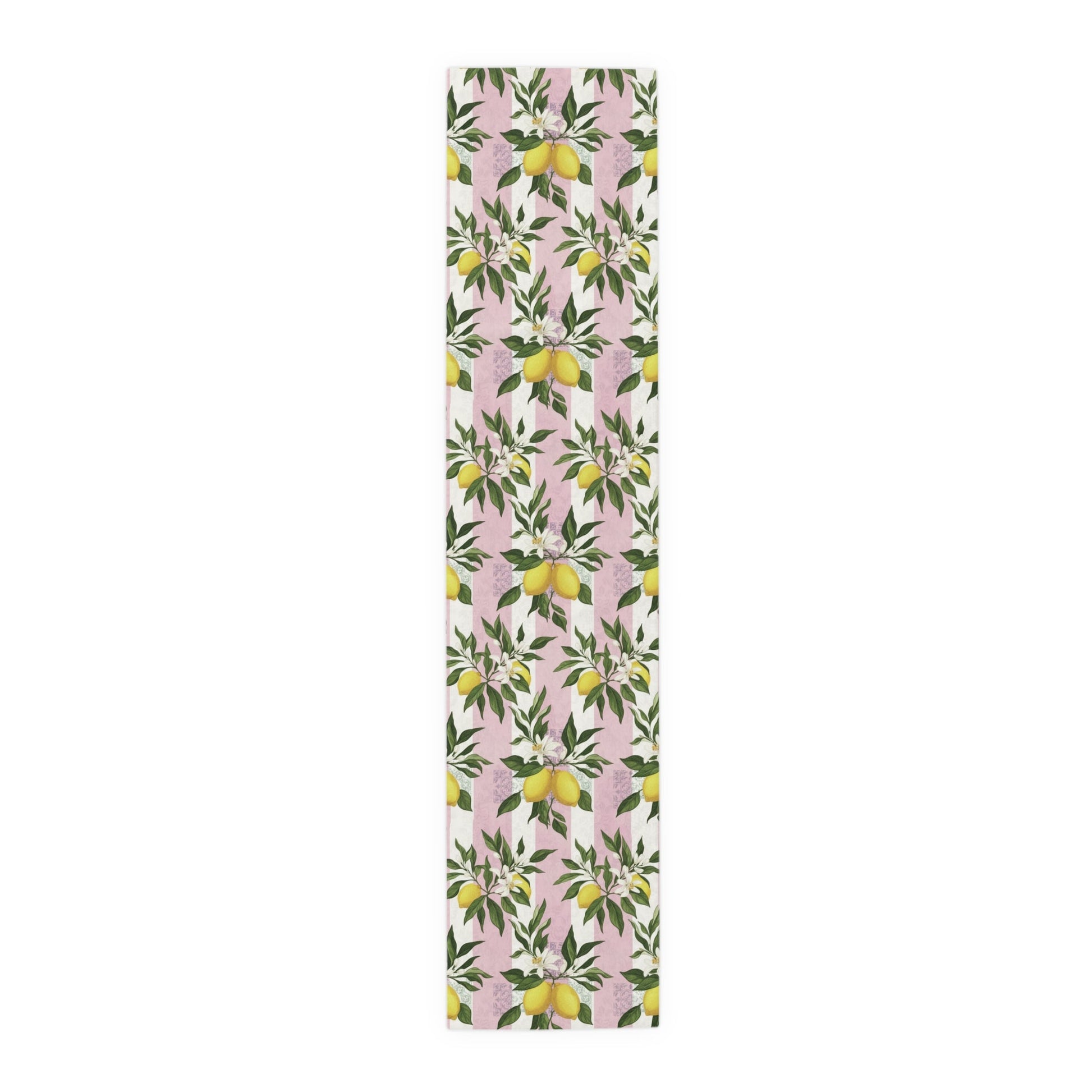 Lemon Branches Pink Pattern Table Runner - EternalAscension