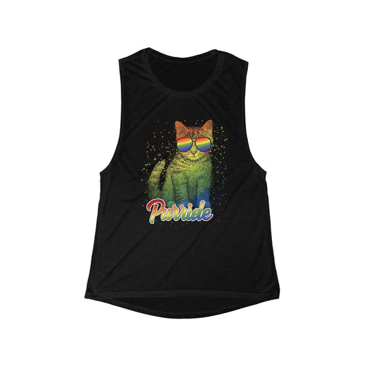 LGBT Purride Flowy Scoop Muscle Tank - EternalAscension