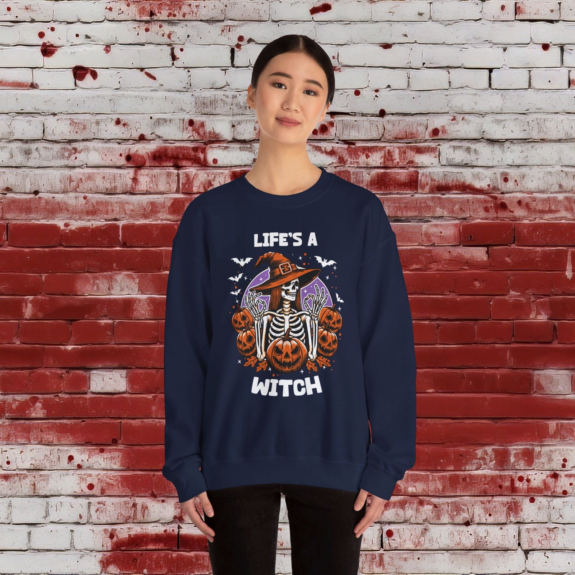 🎃Life's a Witch 🧙‍♀️Unisex Heavy Blend™ Crewneck Sweatshirt - EternalAscension