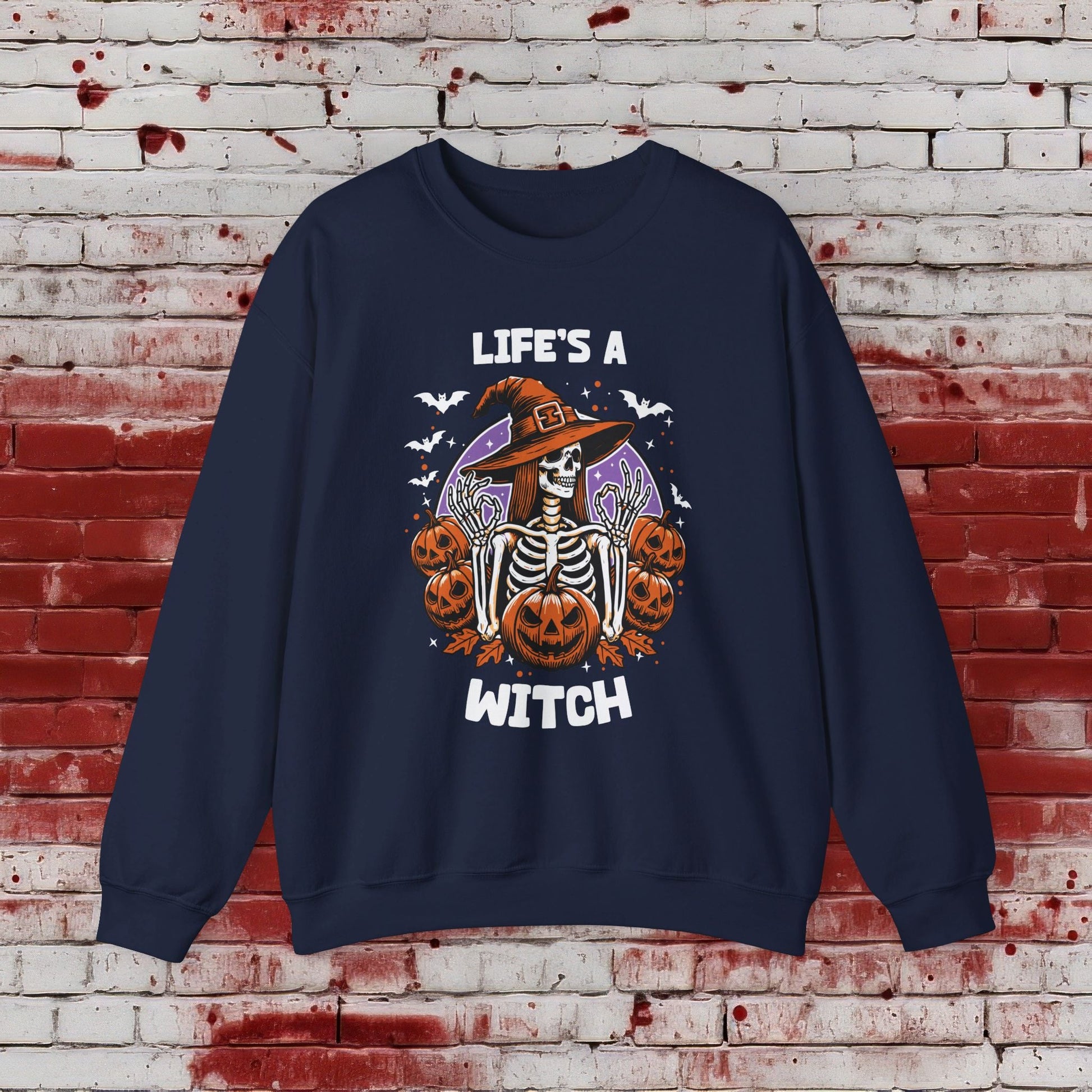 🎃Life's a Witch 🧙‍♀️Unisex Heavy Blend™ Crewneck Sweatshirt - EternalAscension