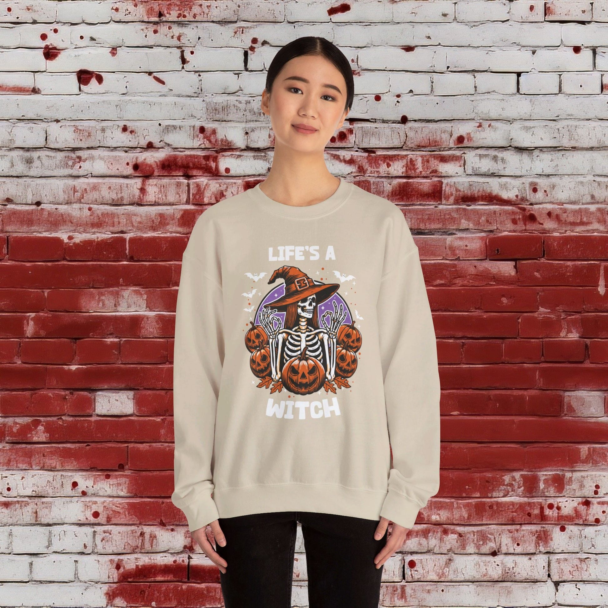 🎃Life's a Witch 🧙‍♀️Unisex Heavy Blend™ Crewneck Sweatshirt - EternalAscension