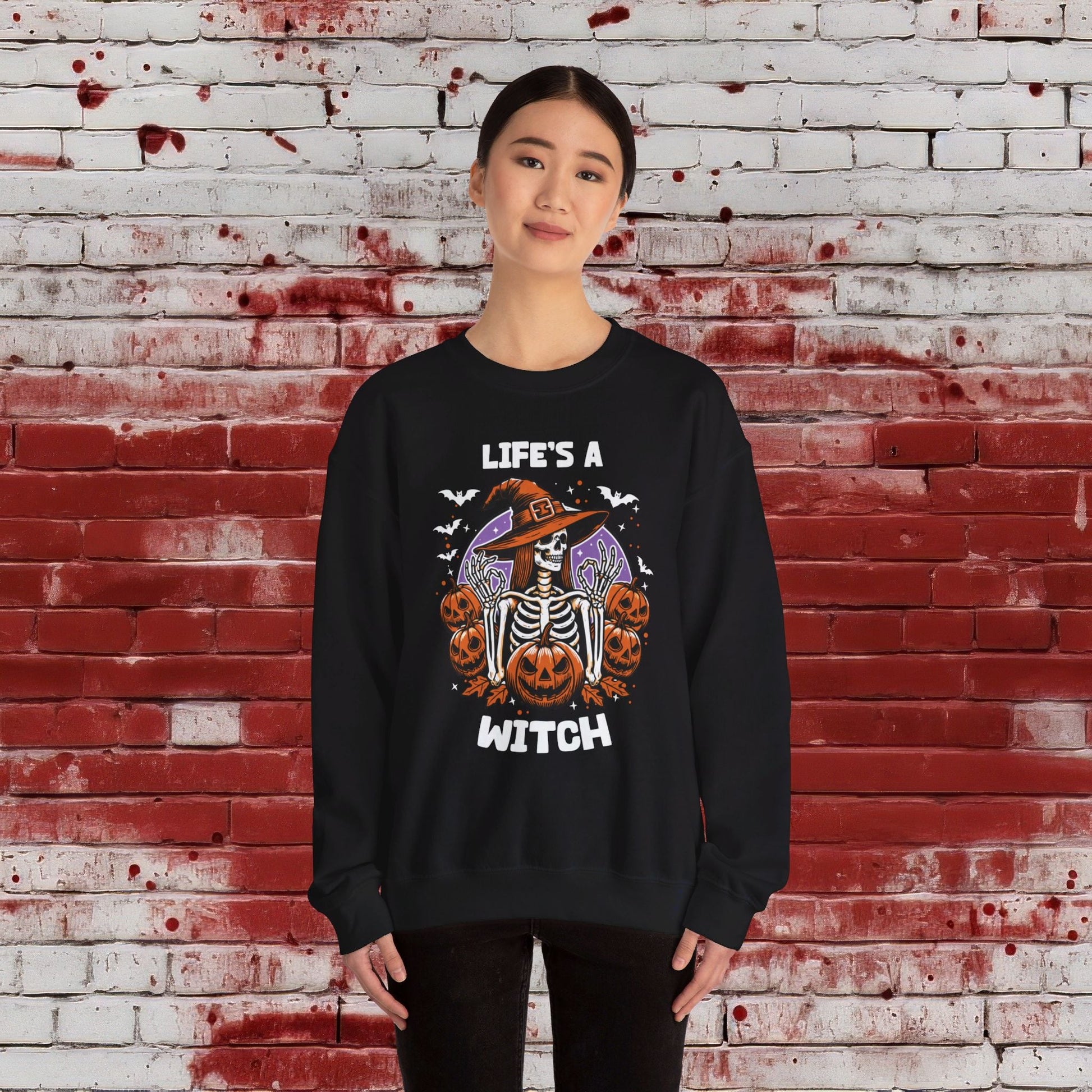 🎃Life's a Witch 🧙‍♀️Unisex Heavy Blend™ Crewneck Sweatshirt - EternalAscension