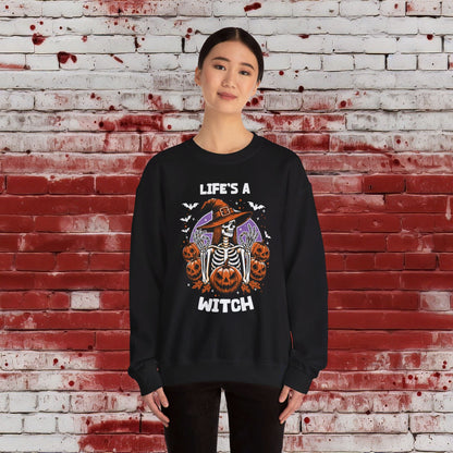 🎃Life's a Witch 🧙‍♀️Unisex Heavy Blend™ Crewneck Sweatshirt - EternalAscension