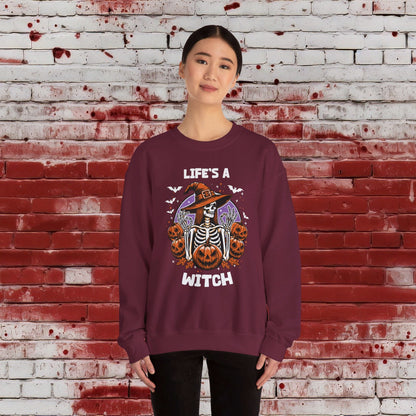 🎃Life's a Witch 🧙‍♀️Unisex Heavy Blend™ Crewneck Sweatshirt - EternalAscension