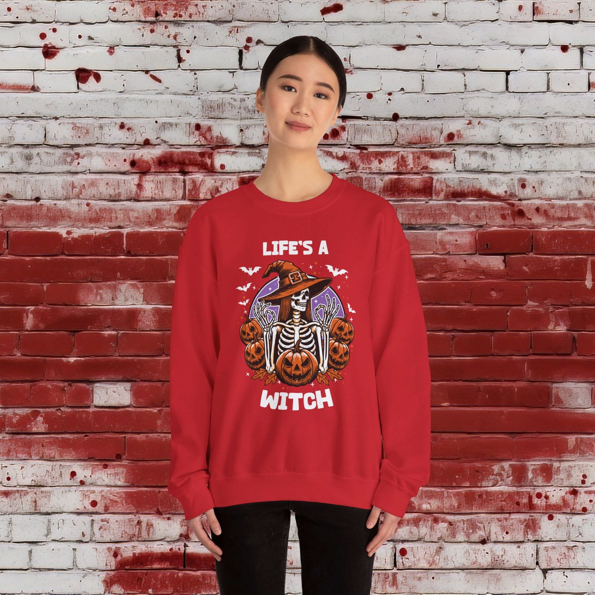 🎃Life's a Witch 🧙‍♀️Unisex Heavy Blend™ Crewneck Sweatshirt - EternalAscension