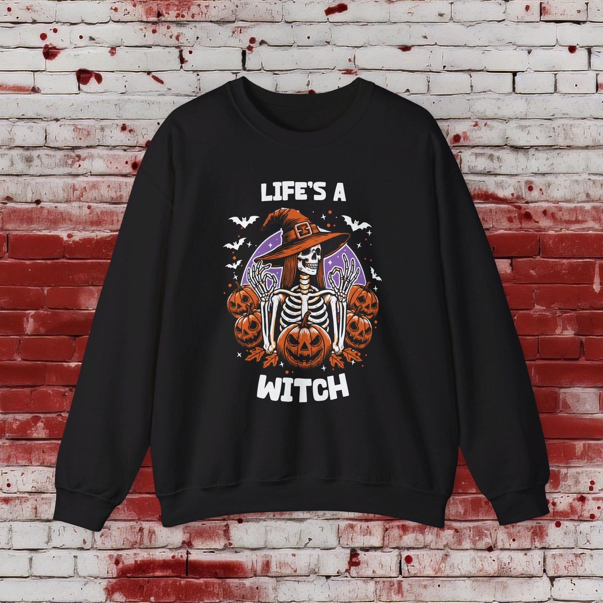 🎃Life's a Witch 🧙‍♀️Unisex Heavy Blend™ Crewneck Sweatshirt - EternalAscension