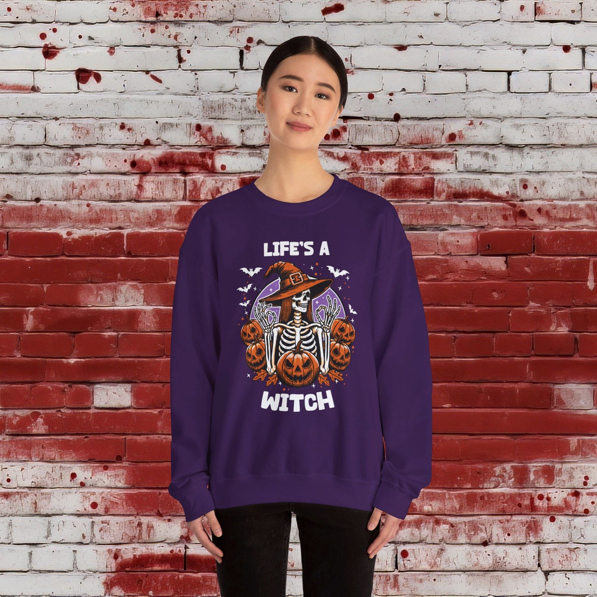 🎃Life's a Witch 🧙‍♀️Unisex Heavy Blend™ Crewneck Sweatshirt - EternalAscension