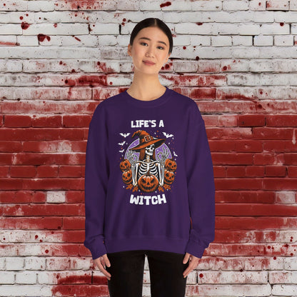 🎃Life's a Witch 🧙‍♀️Unisex Heavy Blend™ Crewneck Sweatshirt - EternalAscension