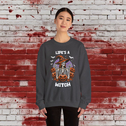 🎃Life's a Witch 🧙‍♀️Unisex Heavy Blend™ Crewneck Sweatshirt - EternalAscension