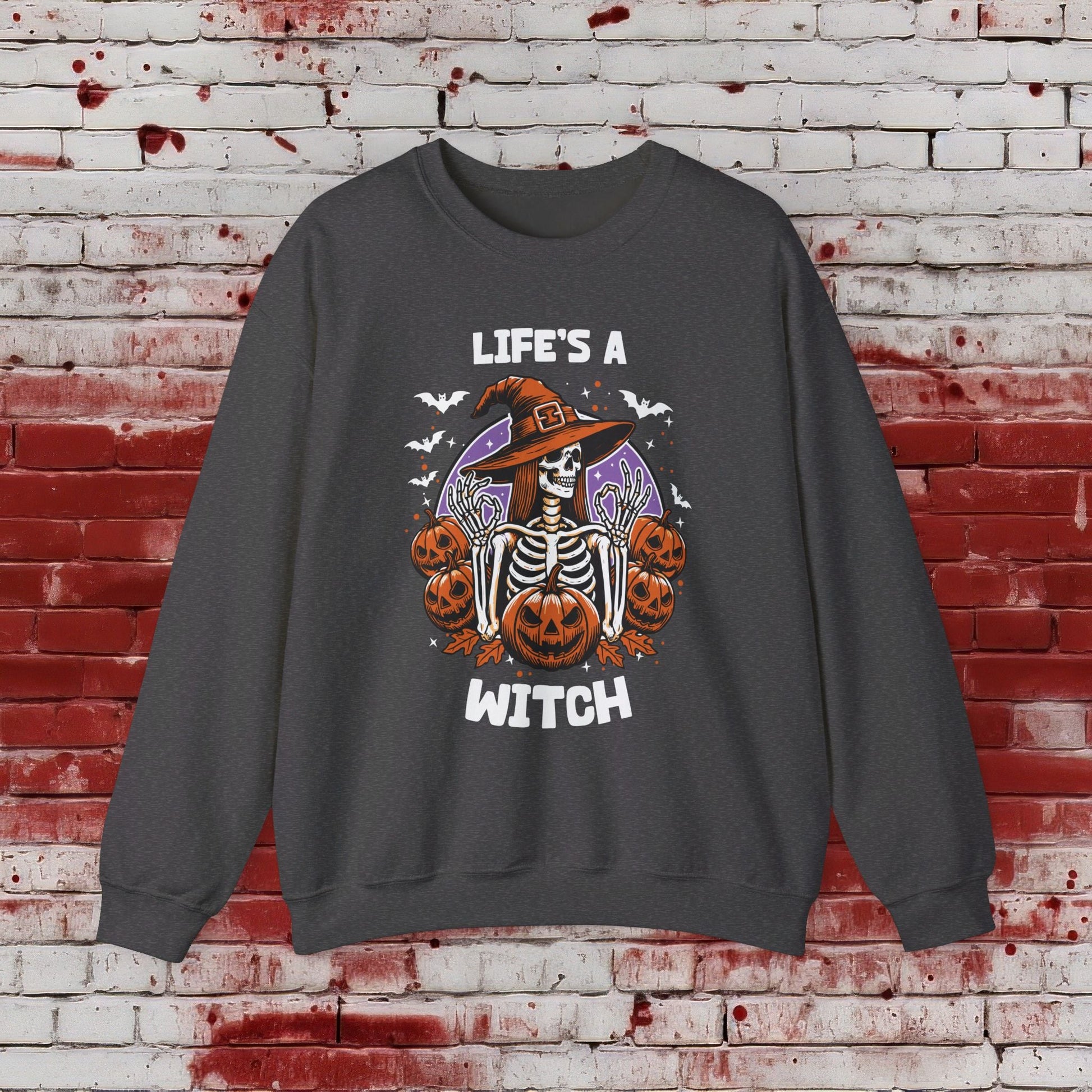 🎃Life's a Witch 🧙‍♀️Unisex Heavy Blend™ Crewneck Sweatshirt - EternalAscension