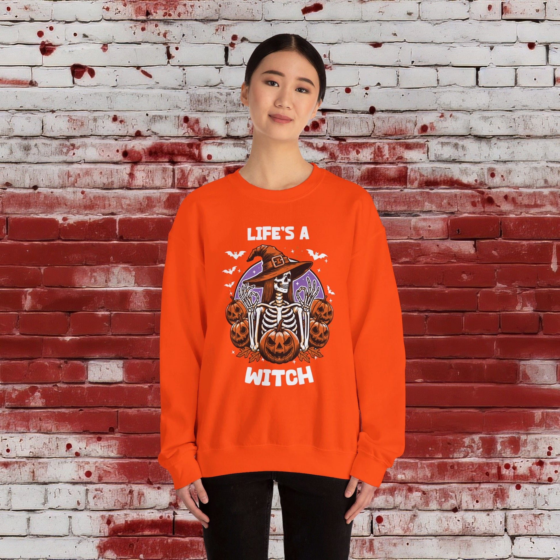 🎃Life's a Witch 🧙‍♀️Unisex Heavy Blend™ Crewneck Sweatshirt - EternalAscension