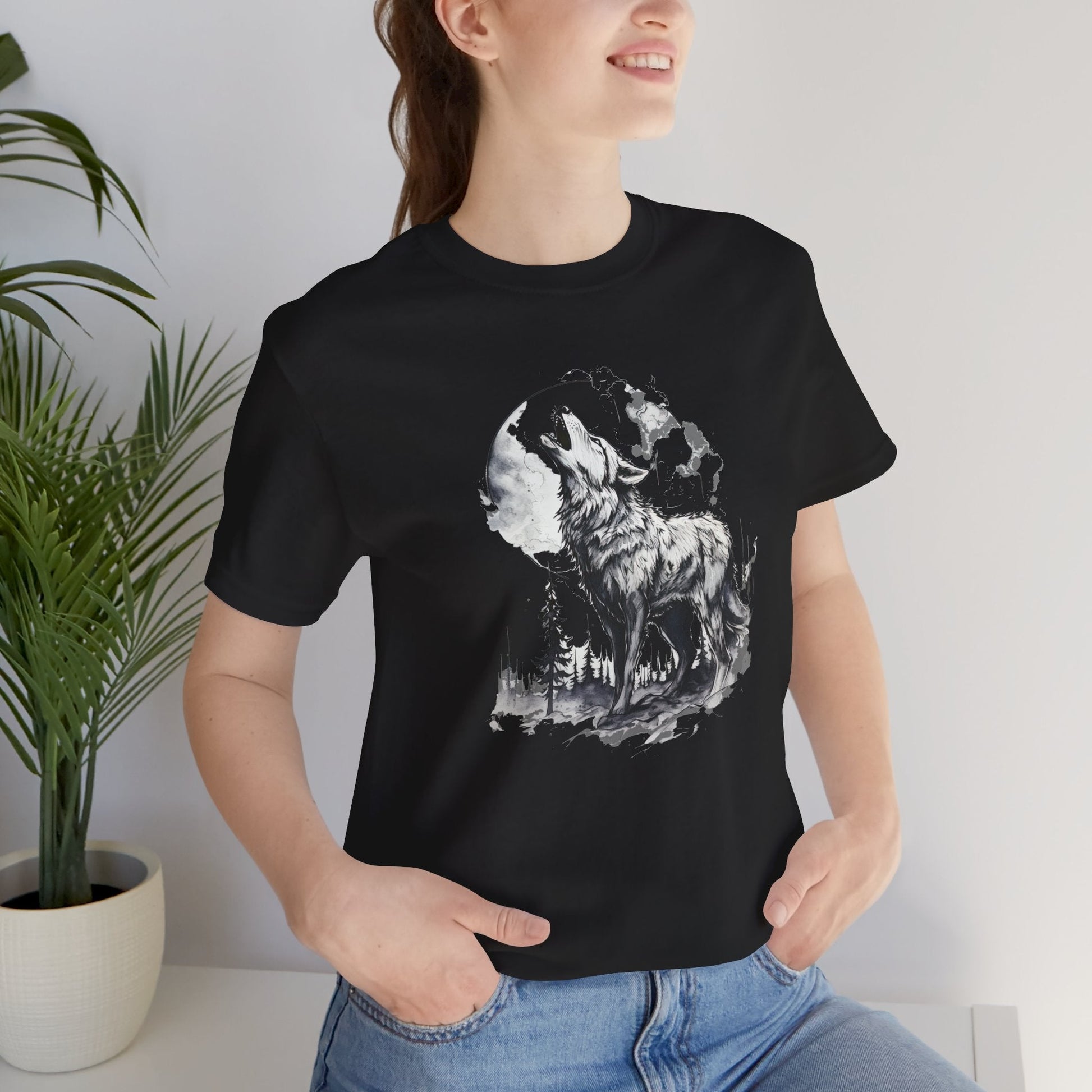 Lunar Howl Unisex Jersey Short Sleeve Tee - EternalAscension