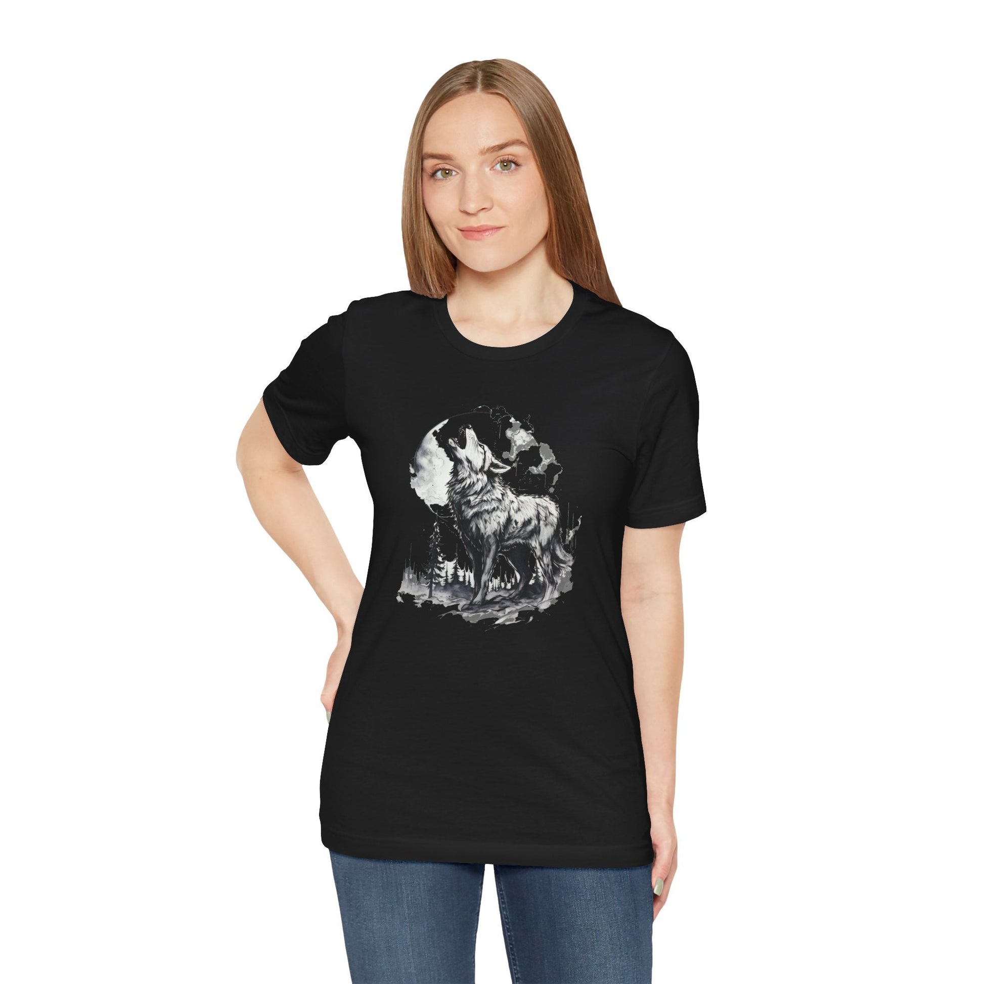 Lunar Howl Unisex Jersey Short Sleeve Tee - EternalAscension