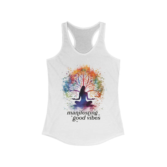 Manifesting Good Vibes, Tree of Life! Women's Ideal Racerback Tank - EternalAscension