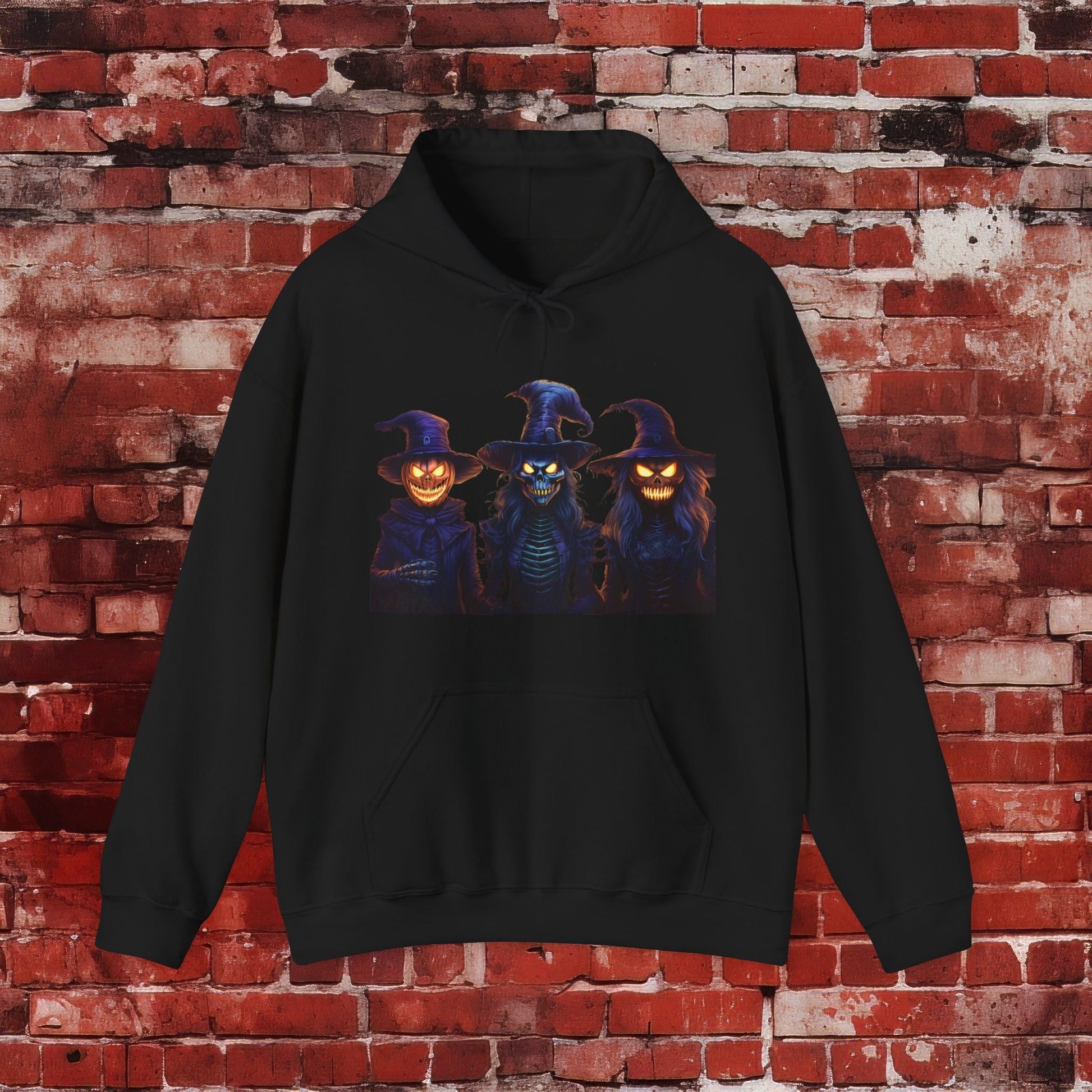 Menacing Trio Halloween Unisex Heavy Blend™ Hooded Sweatshirt - EternalAscension