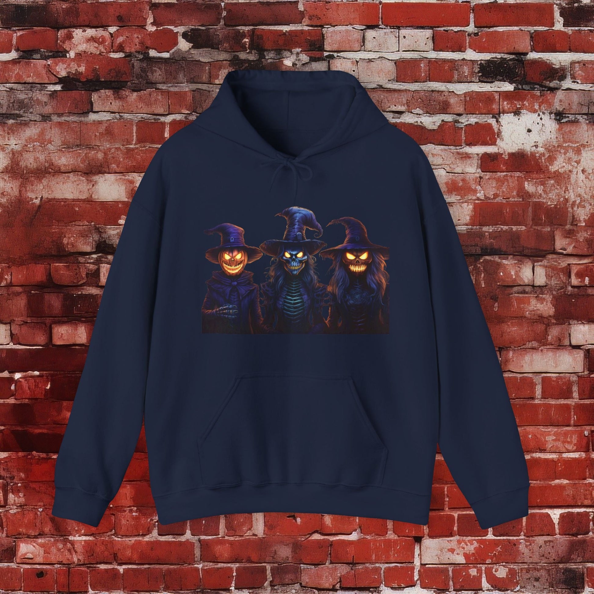 Menacing Trio Halloween Unisex Heavy Blend™ Hooded Sweatshirt - EternalAscension