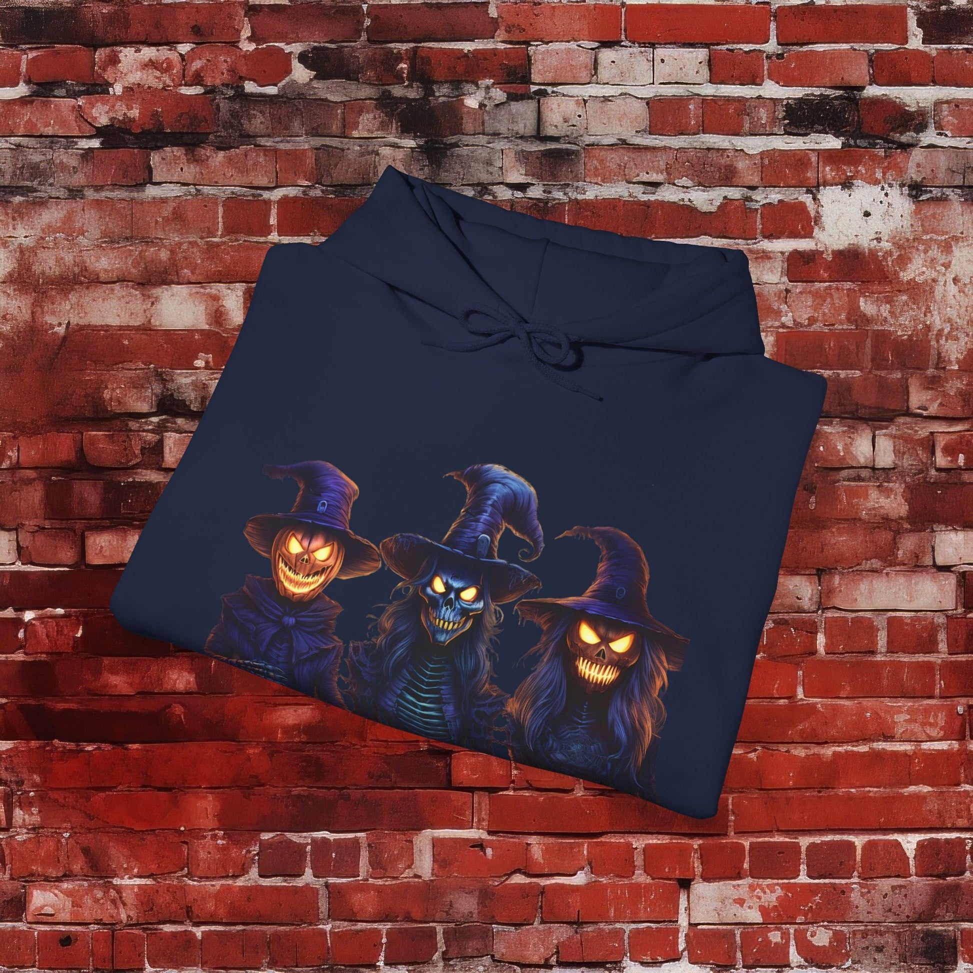 Menacing Trio Halloween Unisex Heavy Blend™ Hooded Sweatshirt - EternalAscension