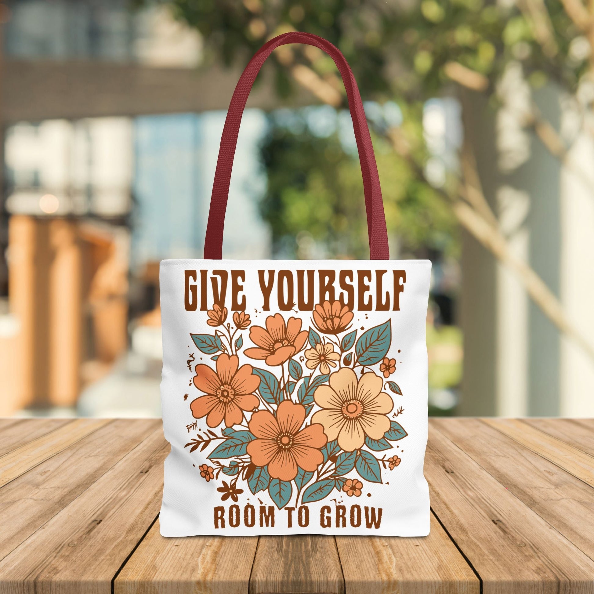 Motivational Tote Bag - 'GIVE YOURSELF ROOM TO GROW' - EternalAscension